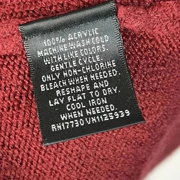 Mossimo Burgundy Red Tie Waist Turtleneck Sweater Dress XS - Picture 4 of 4